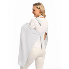 Wimist muslin nursing cover breathable fabric keeps mom and baby comfortable.