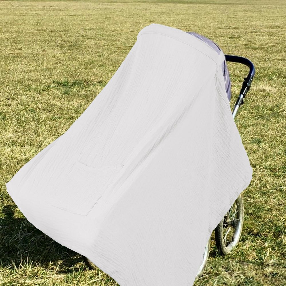 Wimist muslin nursing cover easy-care with machine or hand washing.