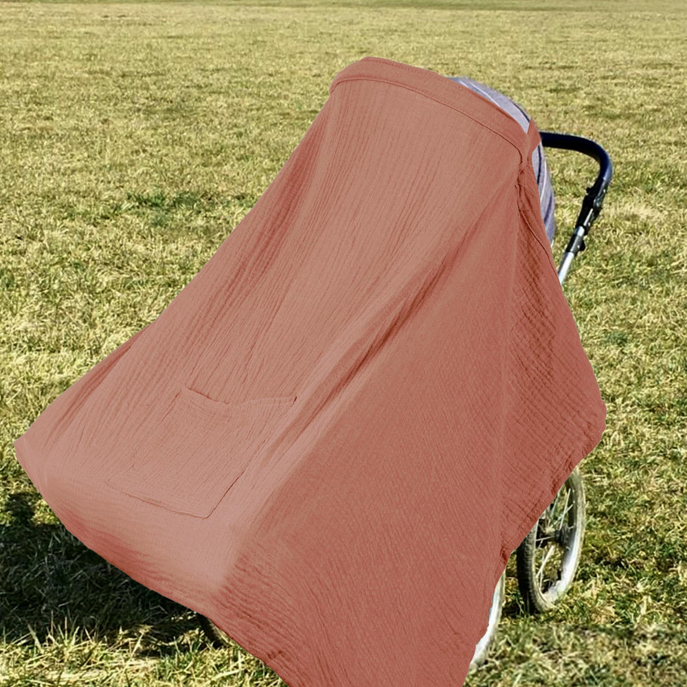 Wimist nursing cover color options highlight brick shade matching outfits while staying practical