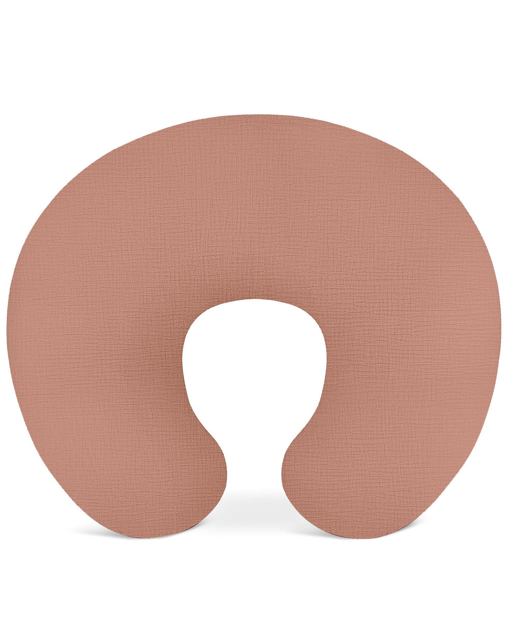 Wimist nursing pillow cover in dusty rose with soft cotton closeup for comfort