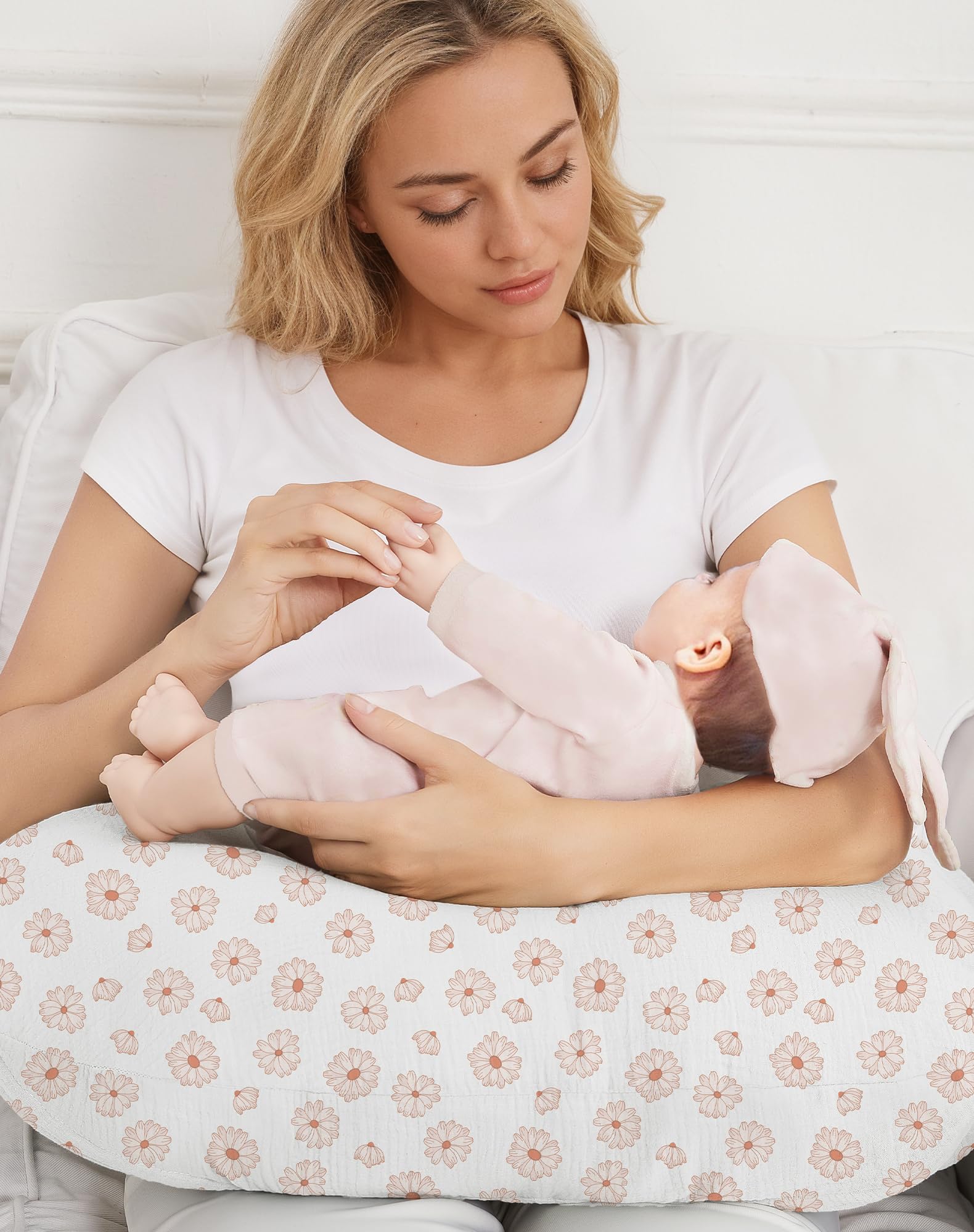 Wimist pillow cover offers a variety of hues to match nursery decor.