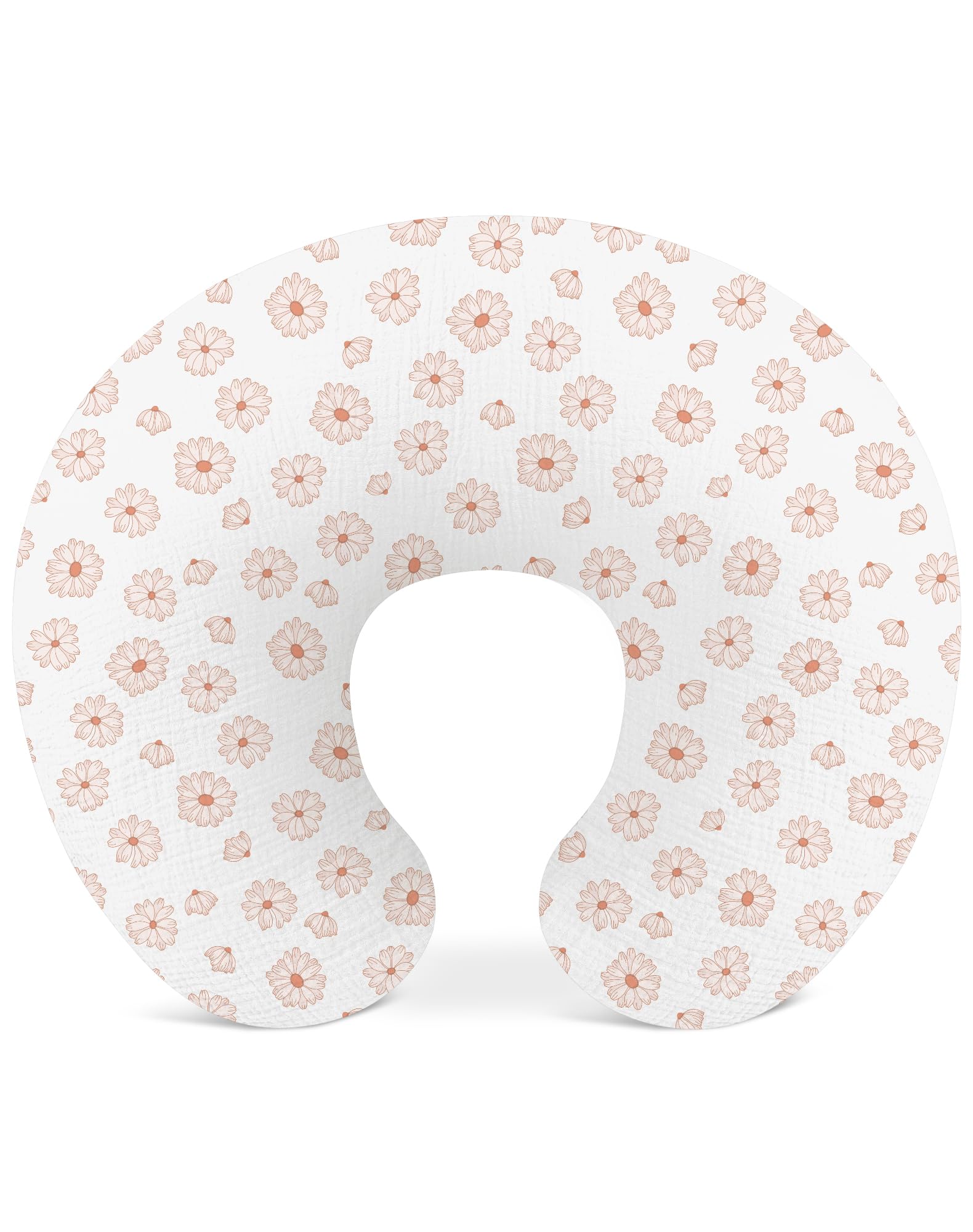 Wimist nursing pillow cover in soft cotton muslin for gentle baby comfort.