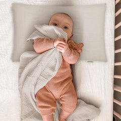 Wimist muslin breathable weave shows light, airy fabric ideal for nap time