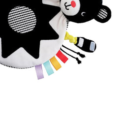 Manhattan Toy Wimmer Bear Lovey bright ribbons spark visual interest