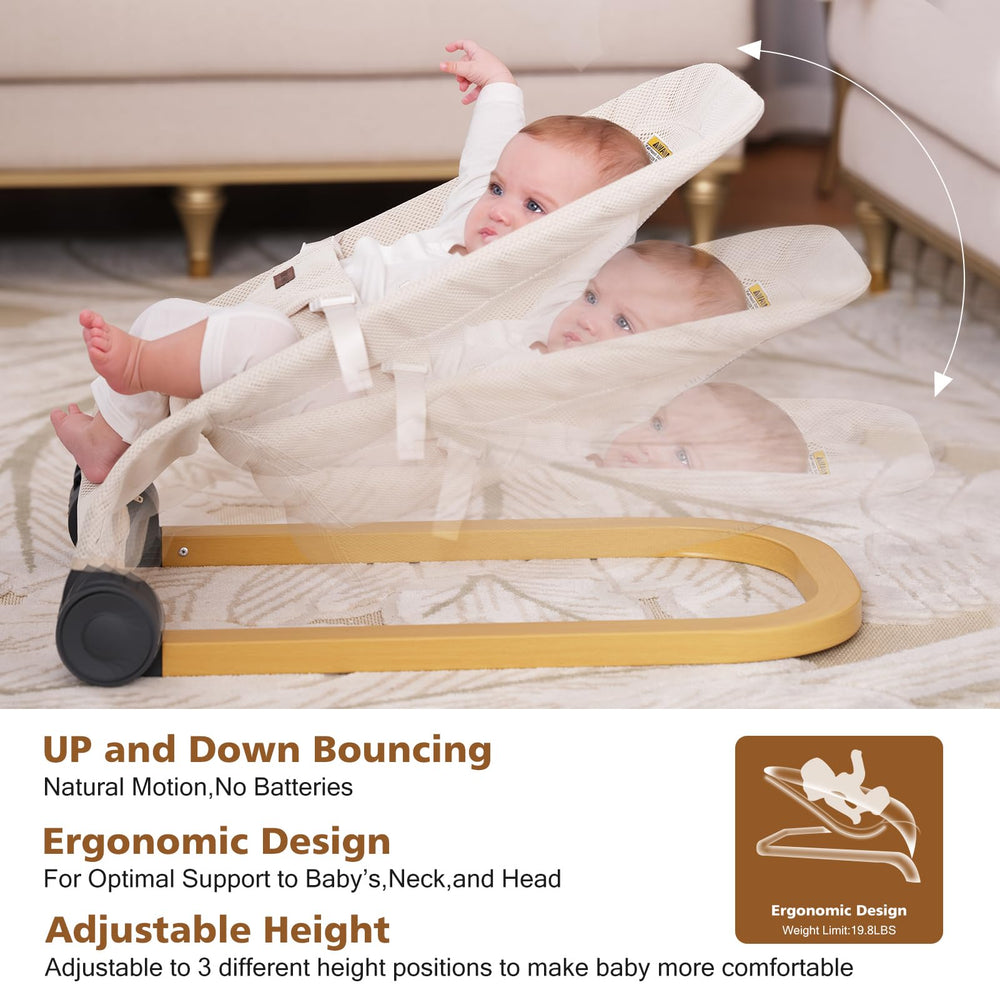 Winchild Baby Bouncer foldable portable design easy to store and move.