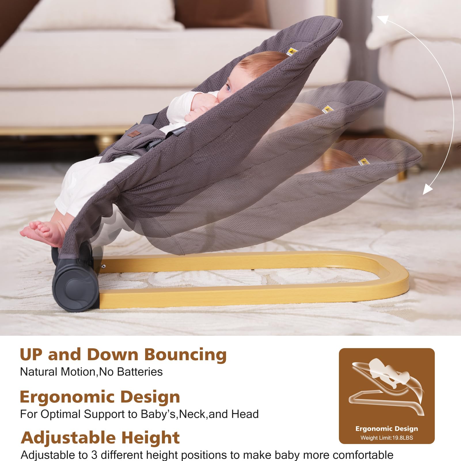 Winchild baby bouncer storage bag image emphasizes travel-ready design
