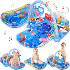 Windidi baby gym with water mat and piano for tactile exploration and musical play