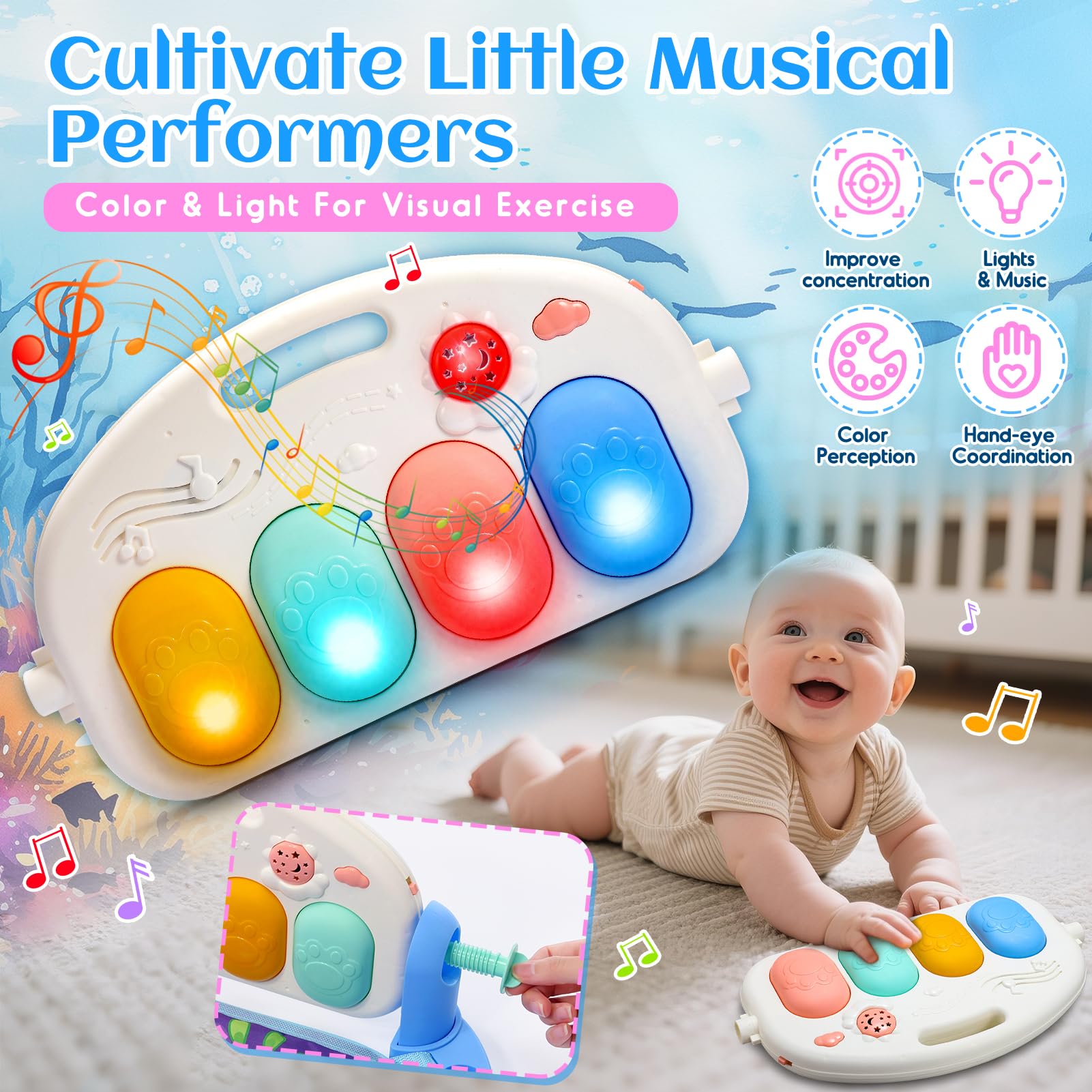 Windidi BPA-free safe materials and washable play mat ensure comfortable play.