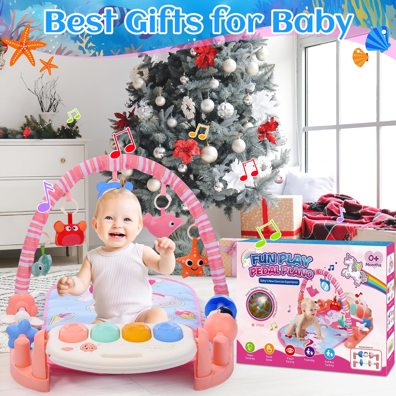 Windidi gift-ready baby gym set ideal for newborns through toddlers.