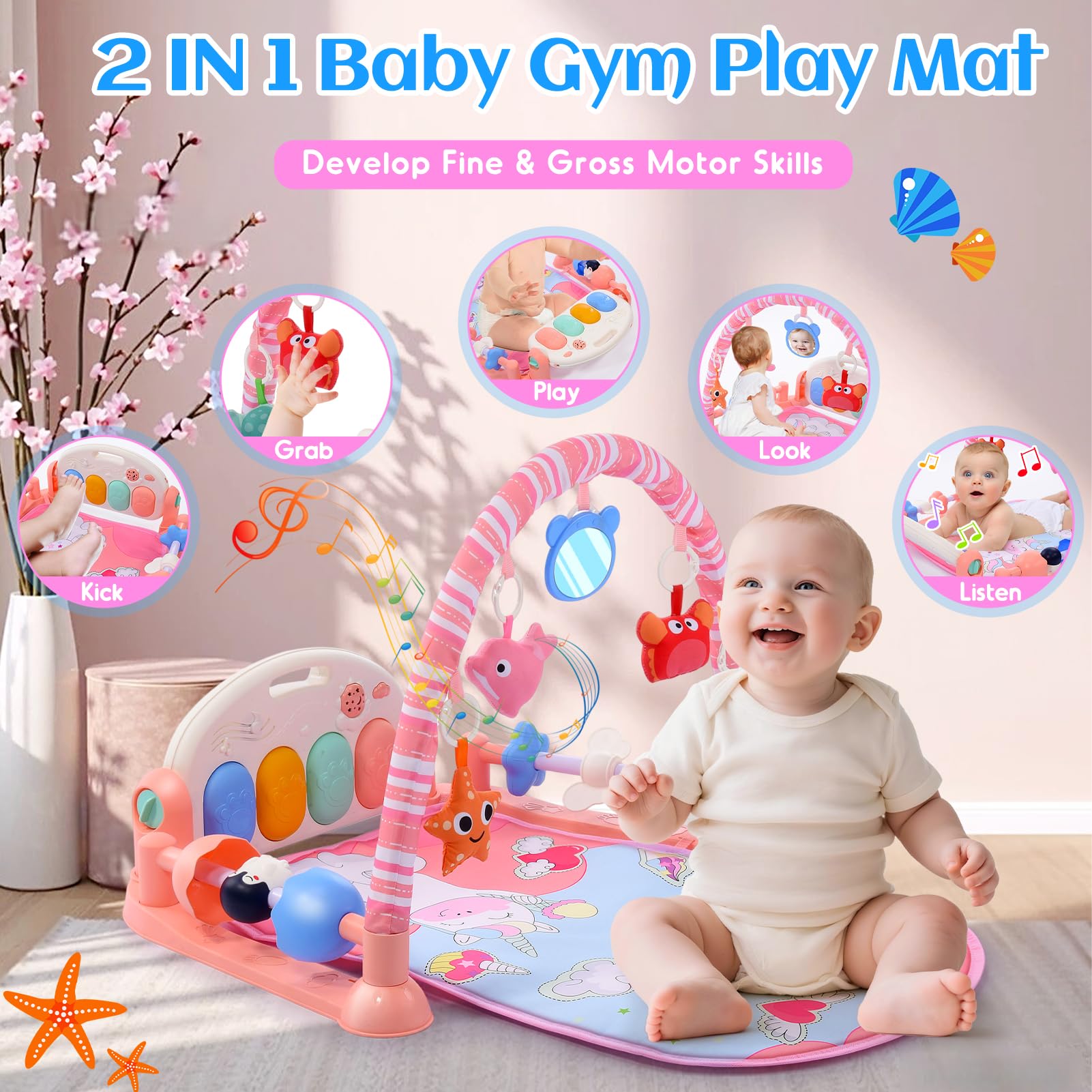 Windidi sensory sea creature toys with built-in bells support early auditory development.