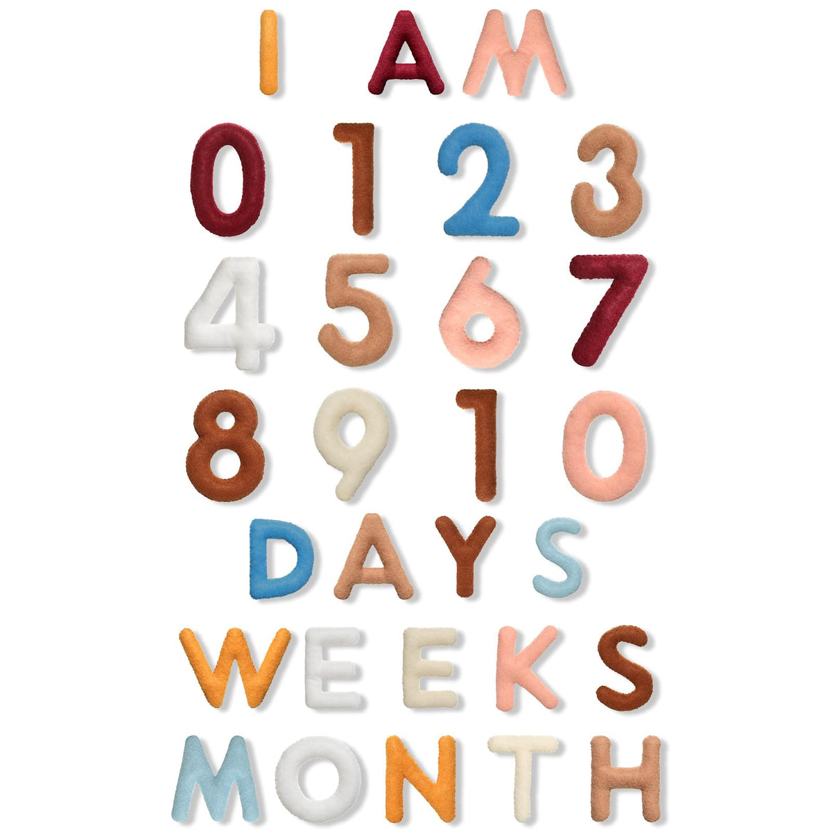 Windkream baby milestone letters-numbers prop for monthly growth photos