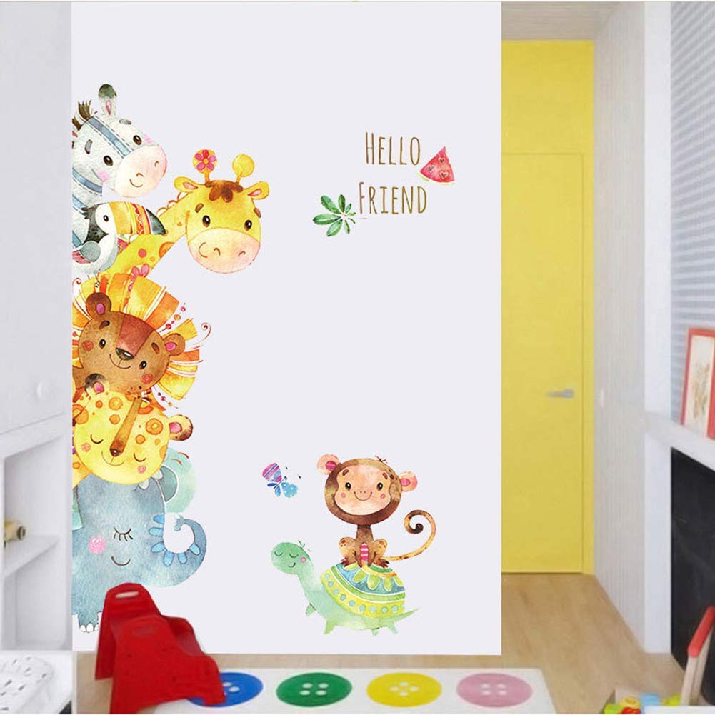 WINDVALE Jungle Animal Wall Decals monkey adds energy for interactive play in kids' rooms