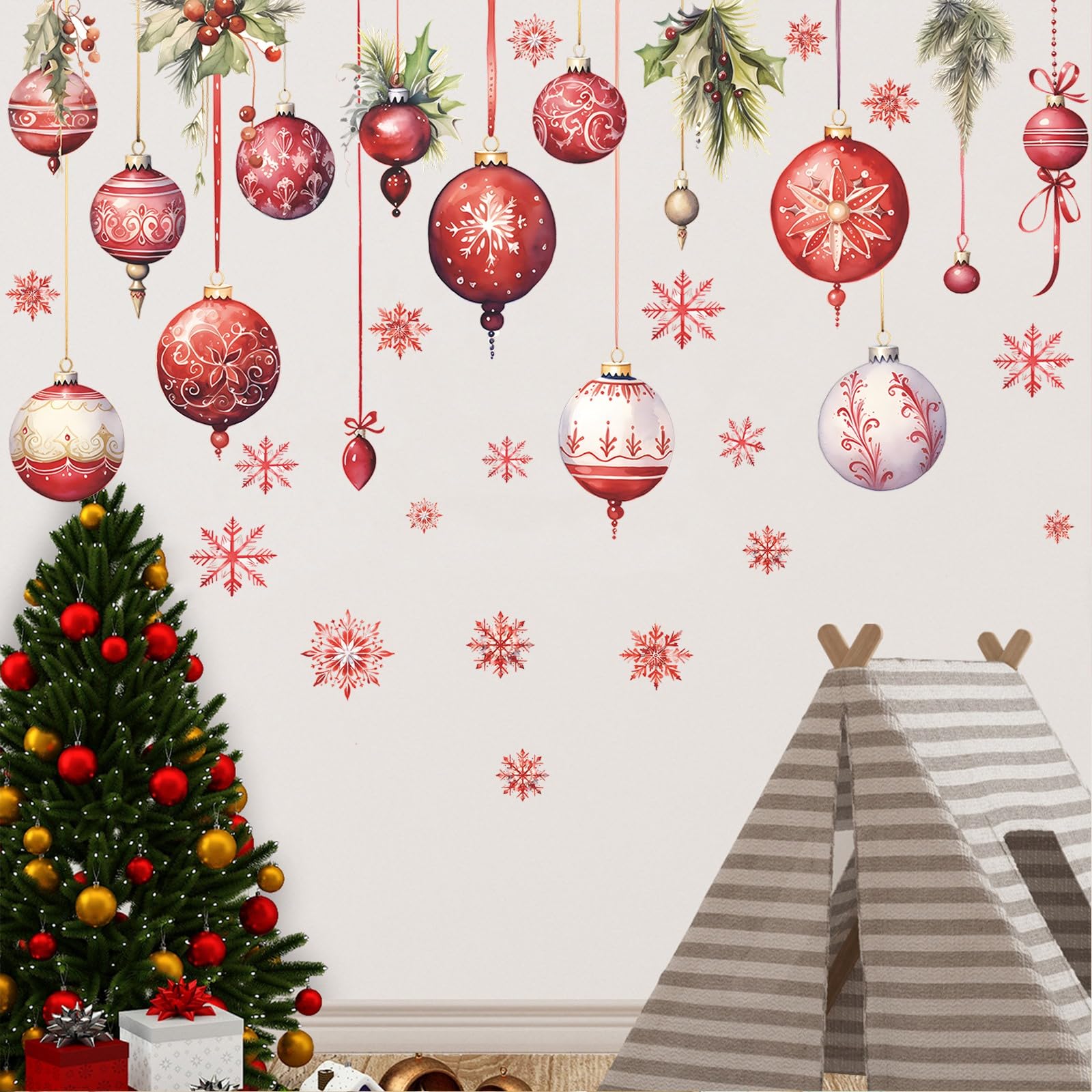Windvale kids room wall decals make holiday decorating quick and fun.