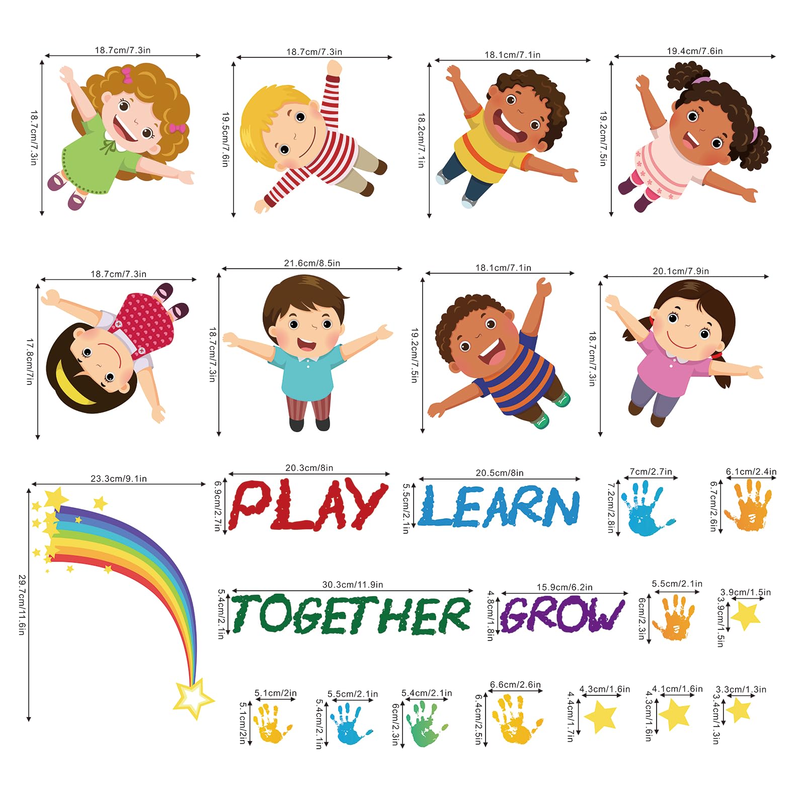 Windvale educational icons on decals support quick concept references and engaging wall decor.