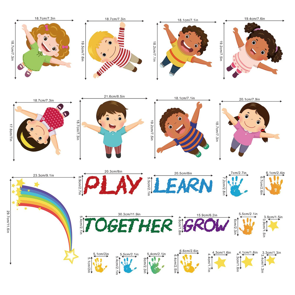 Windvale educational icons on decals support quick concept references and engaging wall decor.