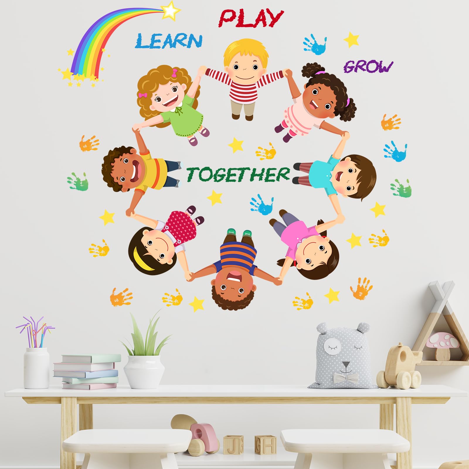 Windvale nursery-playroom decals create a welcoming, playful backdrop that sparks curiosity.