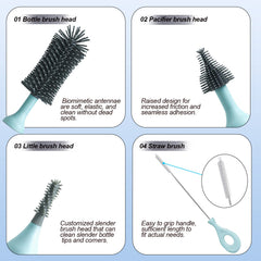 Winforhour bottle brush 360-rotation cleans corners thoroughly
