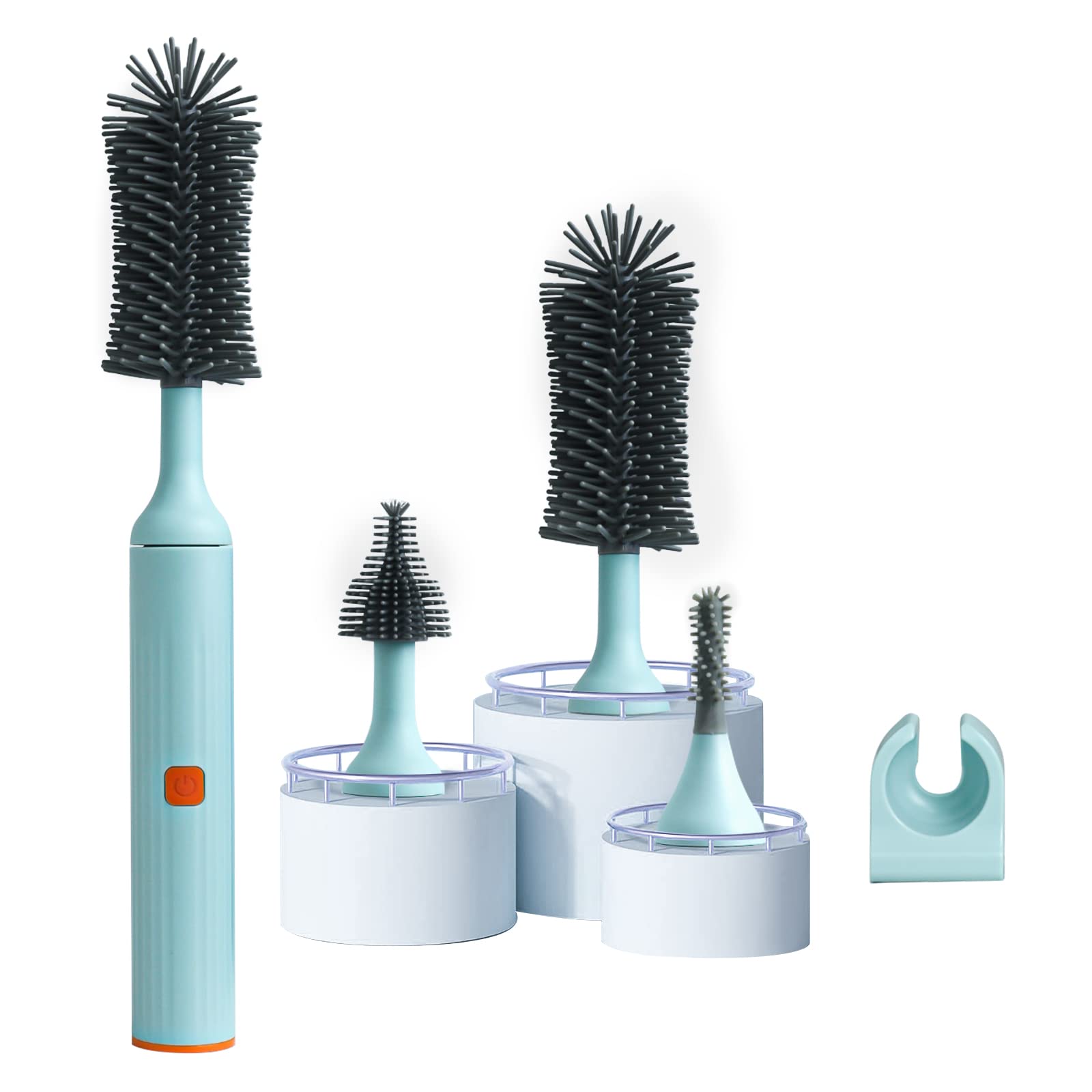 Winforhour electric bottle brush set cleans bottles and accessories efficiently
