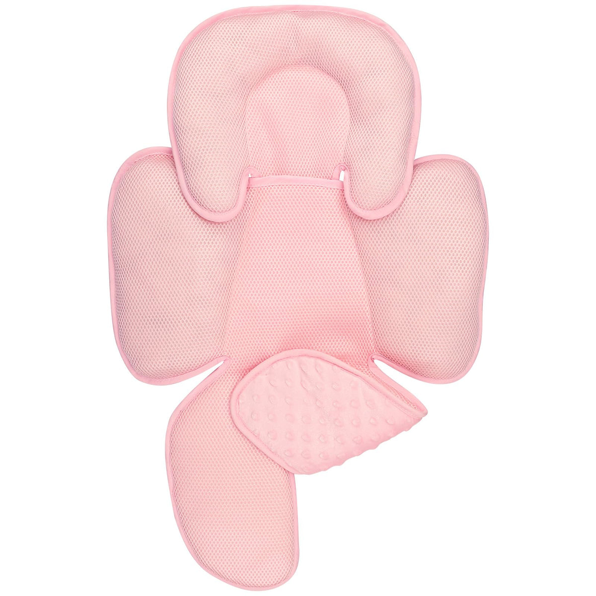 WINGHENLEE 2-in-1 baby car seat head support in pink provides gentle neck support during car journeys.
