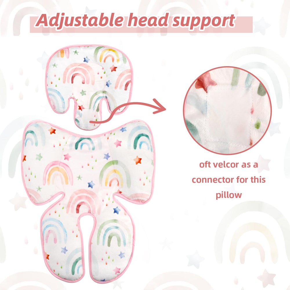 WINGHENLEE 3D bubble side fabric cushions tiny shoulders with breathable texture.
