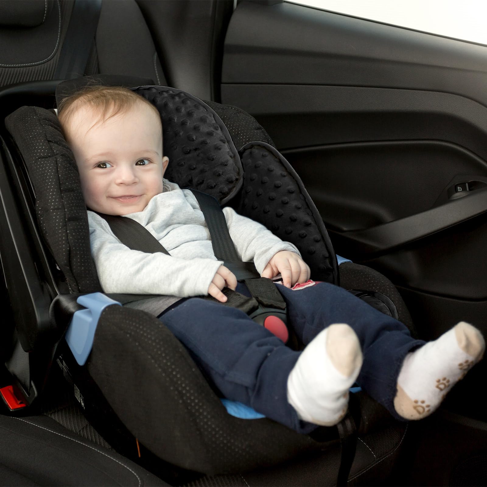 WINGHENLEE car seat pad compatible with 3-point and 5-point belts