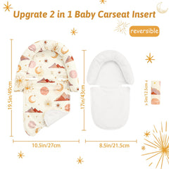 WINGHENLEE small inner cushion supports newborn alignment during rides.