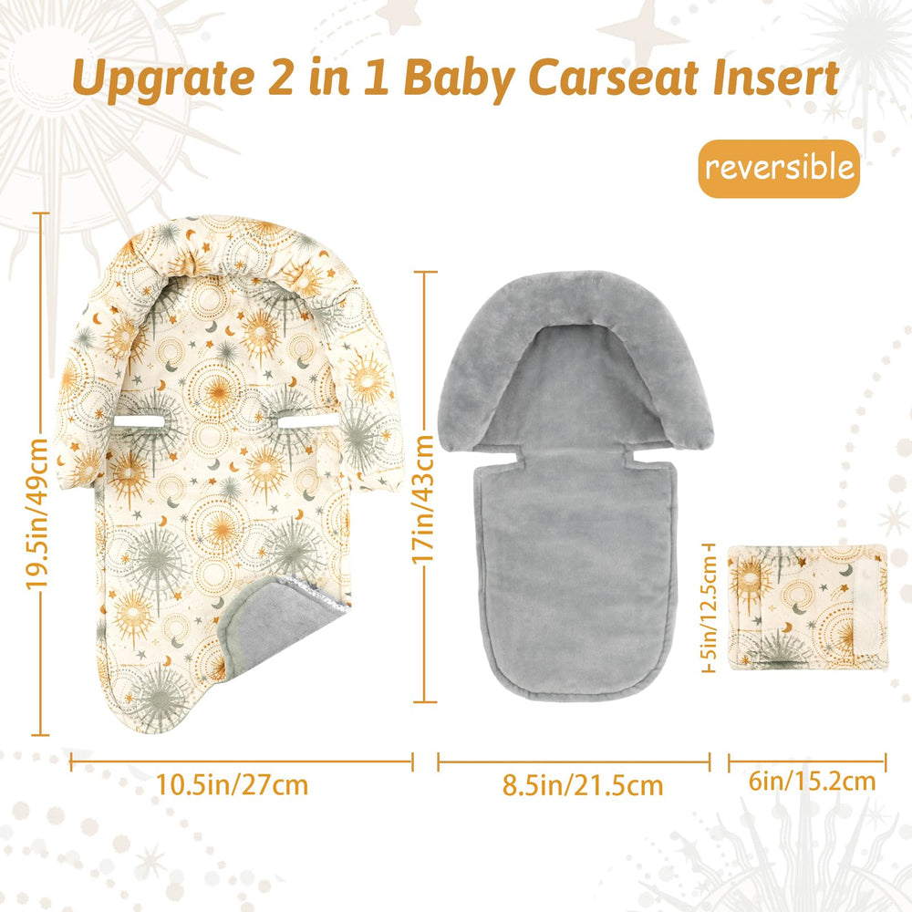 WINGHENLEE car seat insert is machine washable for easy care.