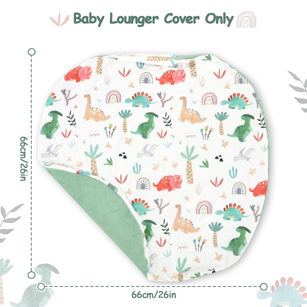 WINGHENLEE green dinosaur cover fabric closeup, soft microfiber and flannel texture