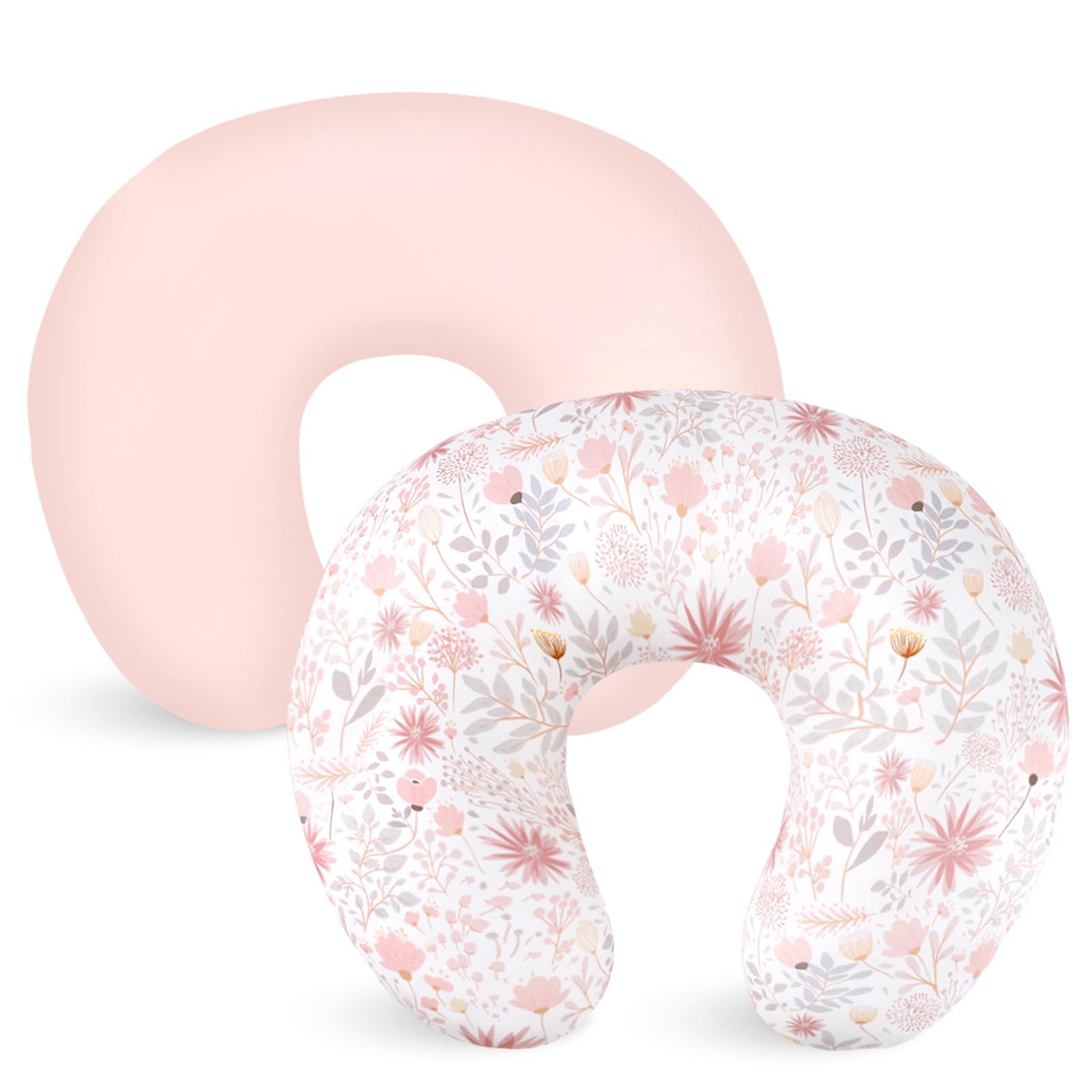 WINGHENLEE nursing pillow cover 2-pack on shelf shows soft stretch fabric for comfort during feeds