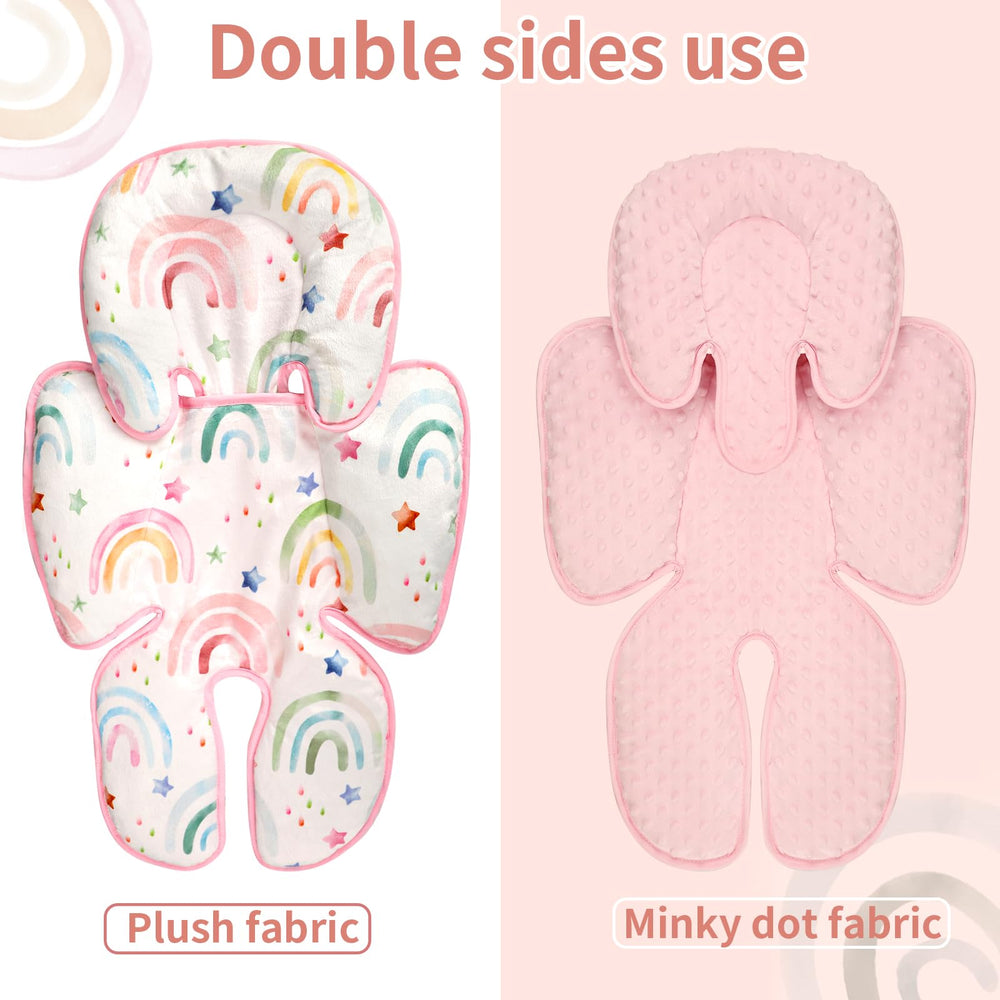 WINGHENLEE RainbowStar 2in1 stroller insert offers flexible head and back support during rides.