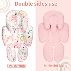 WINGHENLEE RainbowStar 2in1 stroller insert offers flexible head and back support during rides.