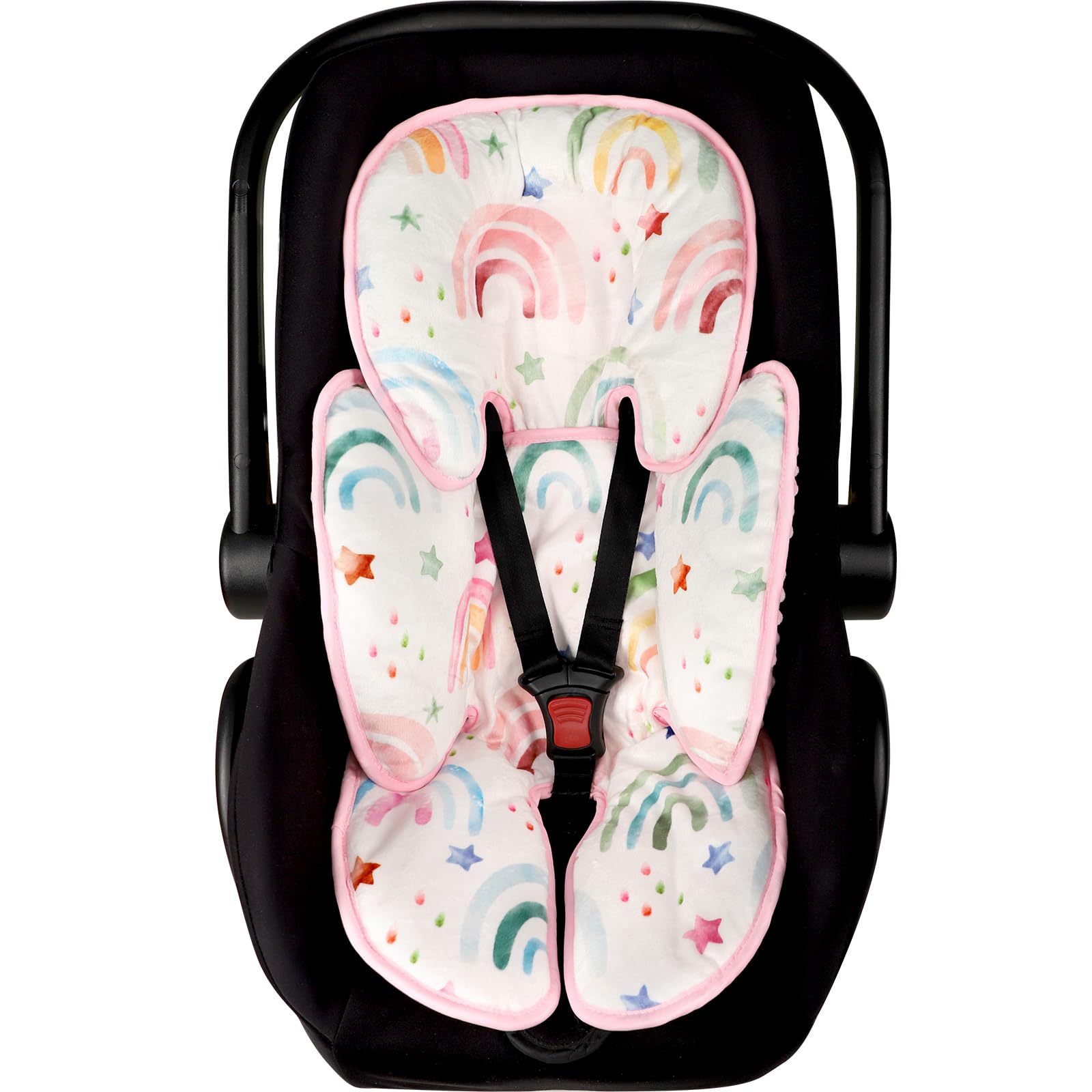 WINGHENLEE RainbowStar infant car seat insert keeps newborn snug and supported on the go.