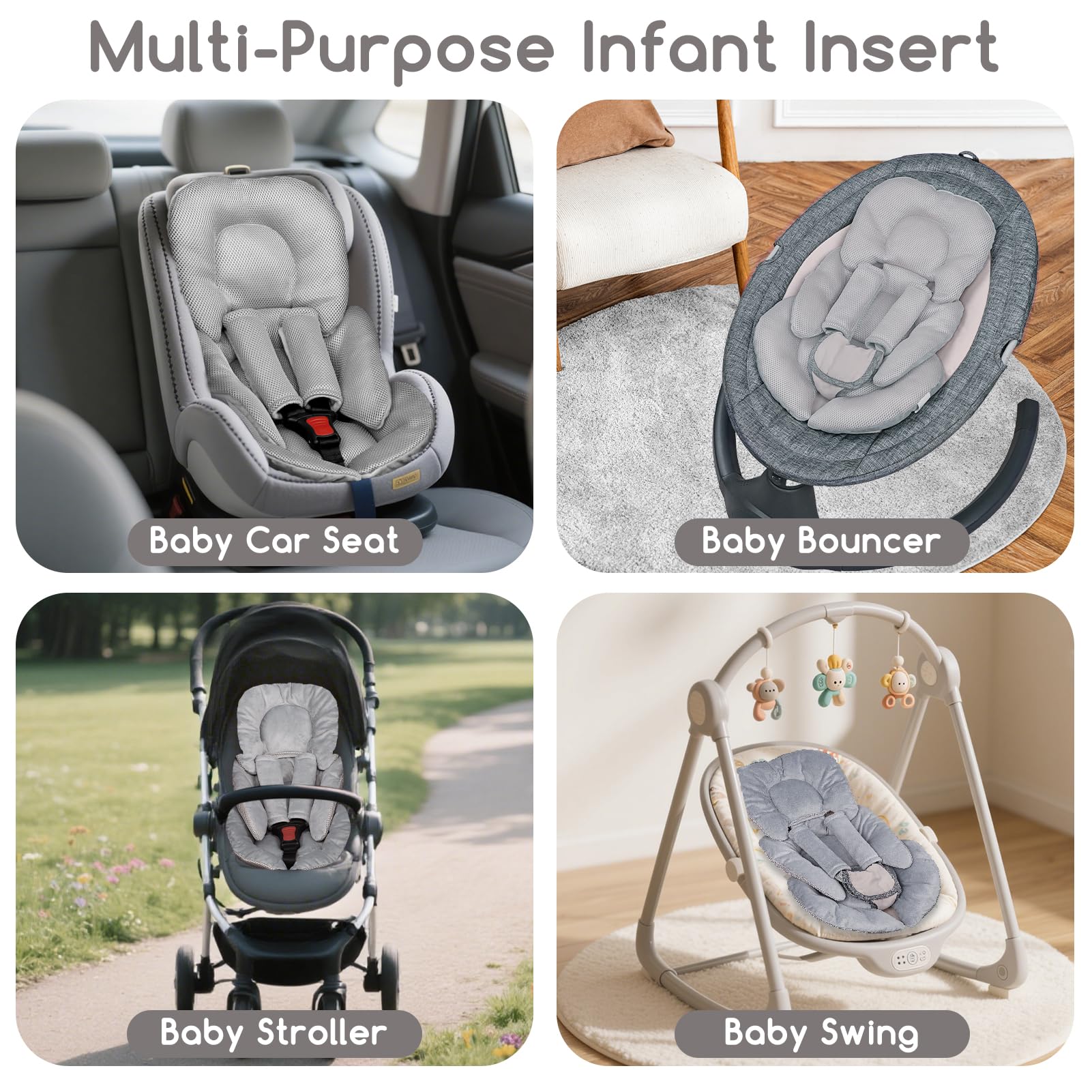 Winghenlee insert suitable for stroller car seat swing and high chair.
