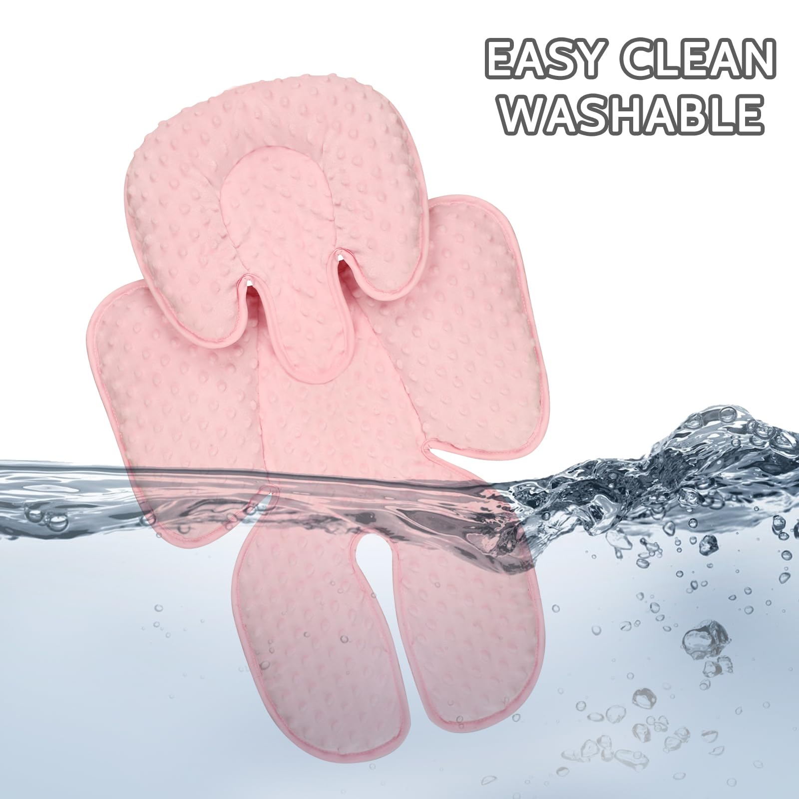 WINGHENLEE versatile use in stroller, swing, and bouncer with pink head support.