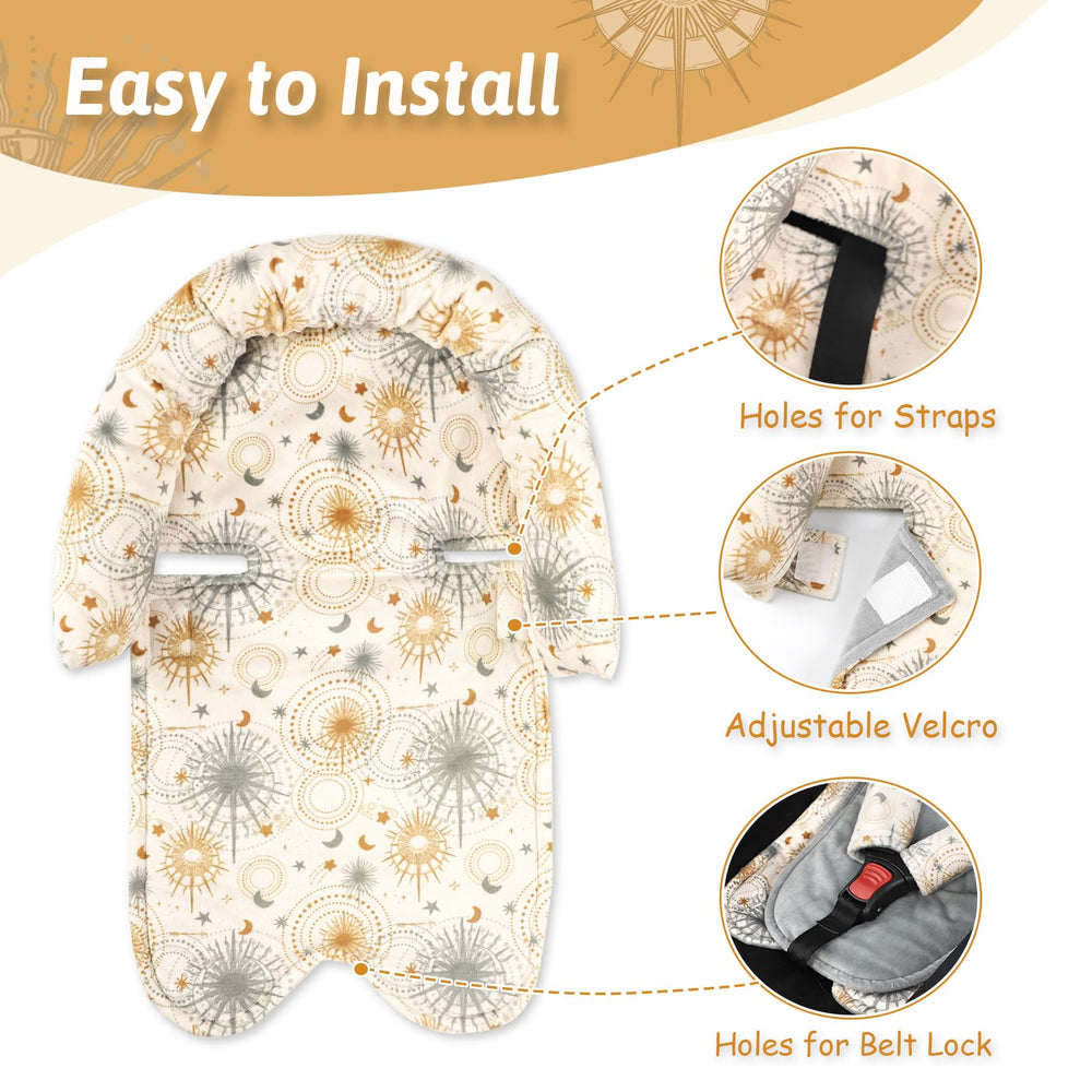 WINGHENLEE upgraded 2-in-1 insert adapts to car seats and strollers.