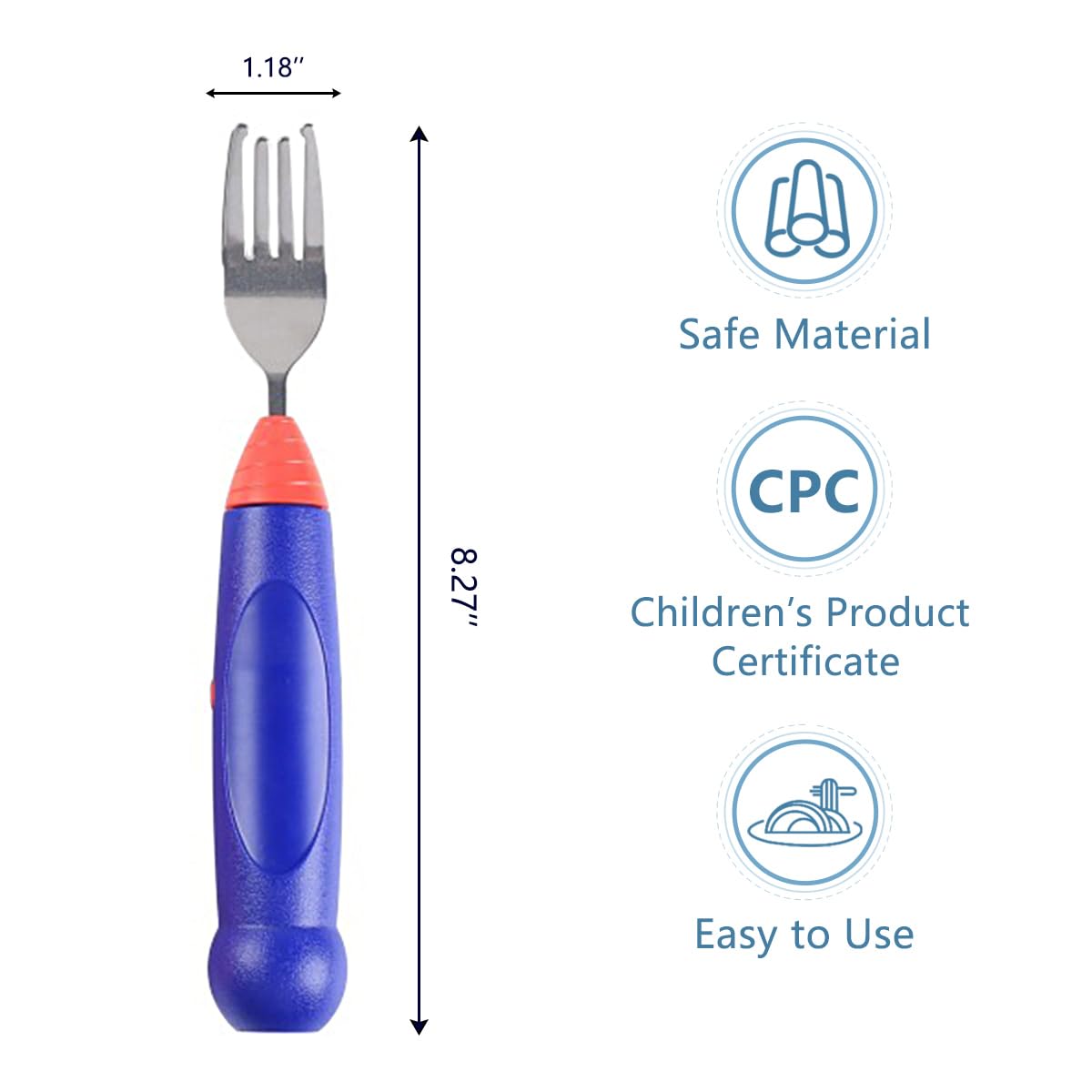 wingosoph electric spinning spaghetti fork closeup highlighting safe materials and compact design.
