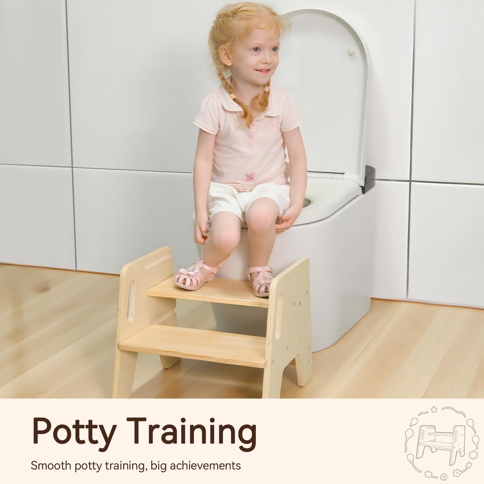 Wingyz-step-stool-kitchen-bathroom-use handy helper for brushing teeth or handwashing.