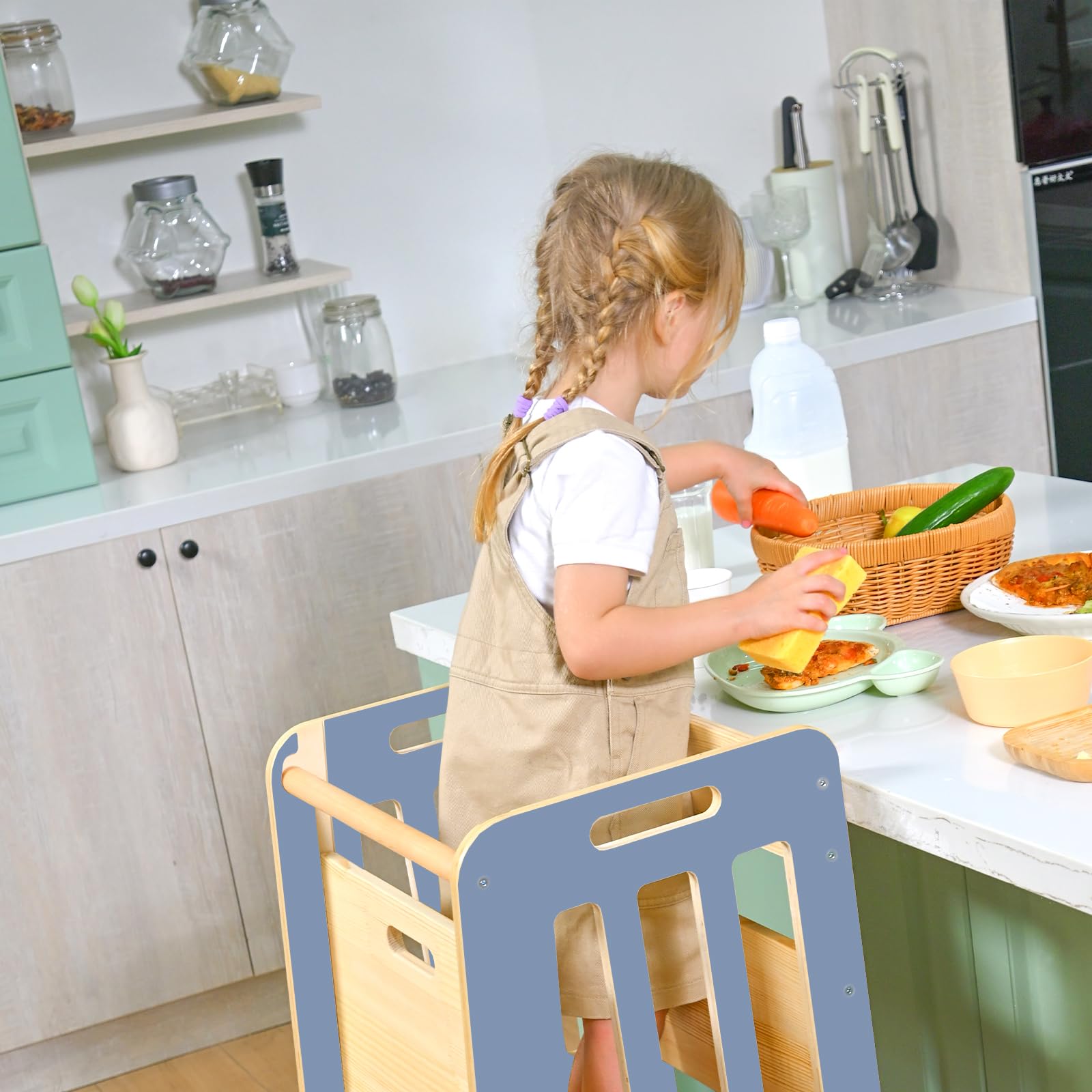 Wingyz Toddler Tower fits standard countertops with compact footprint