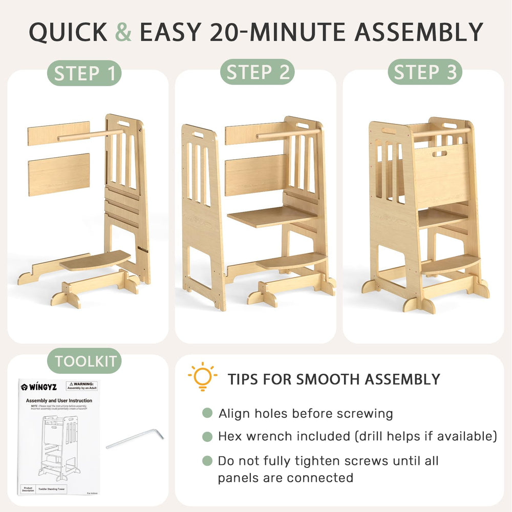 Wingyz easy assembly with included tools.