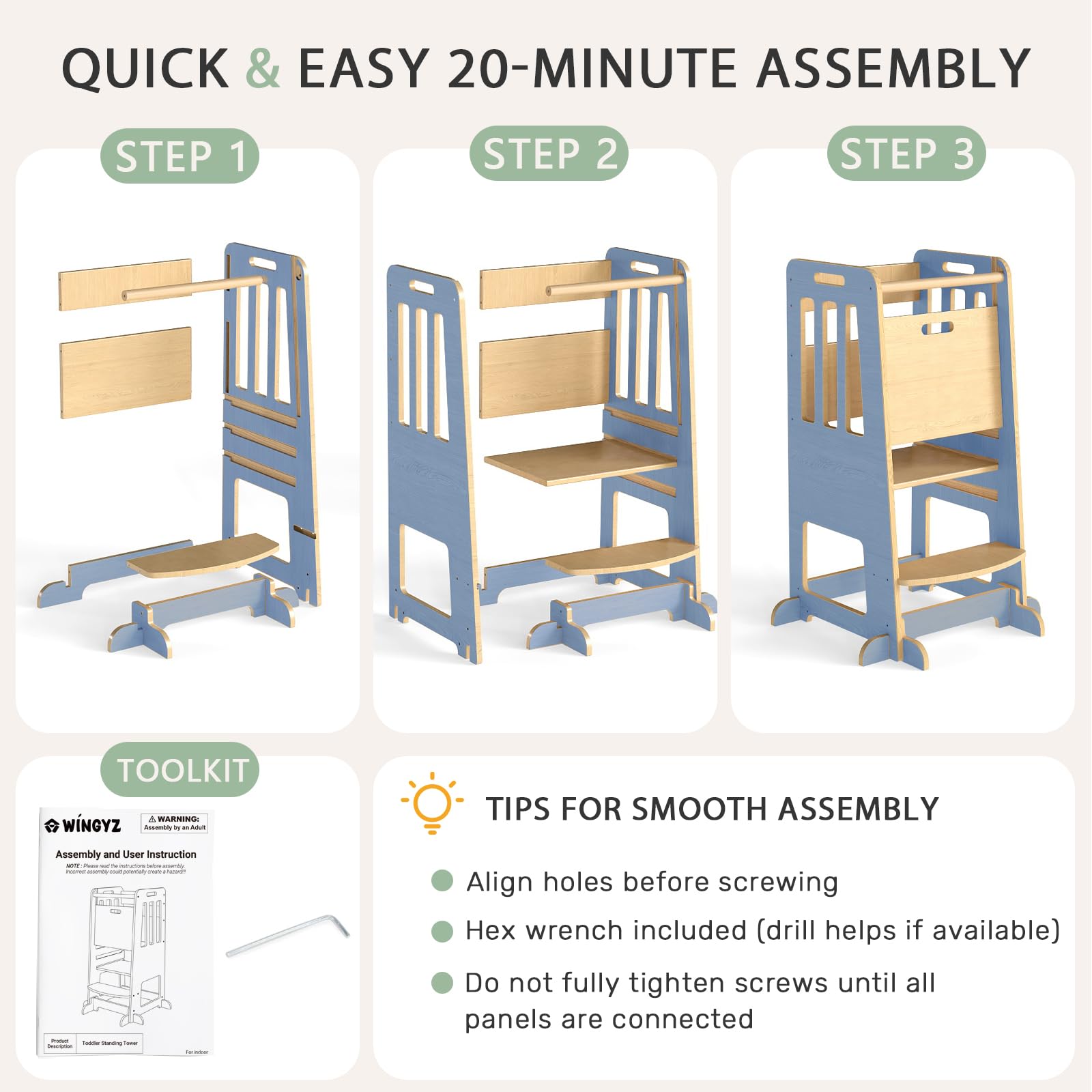 Wingyz Toddler Tower enhances kitchen moments with safe participation