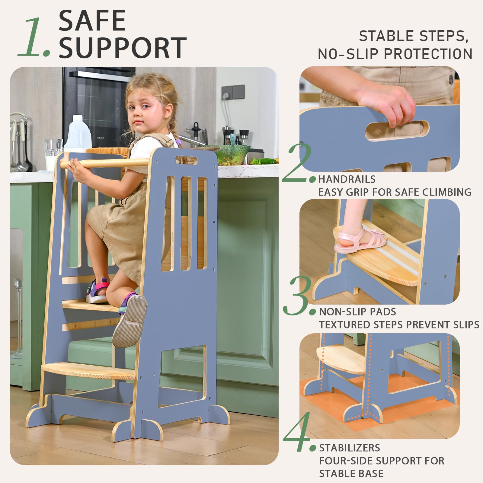 Wingyz Toddler Tower sliding door provides easy, safe access for curious kids