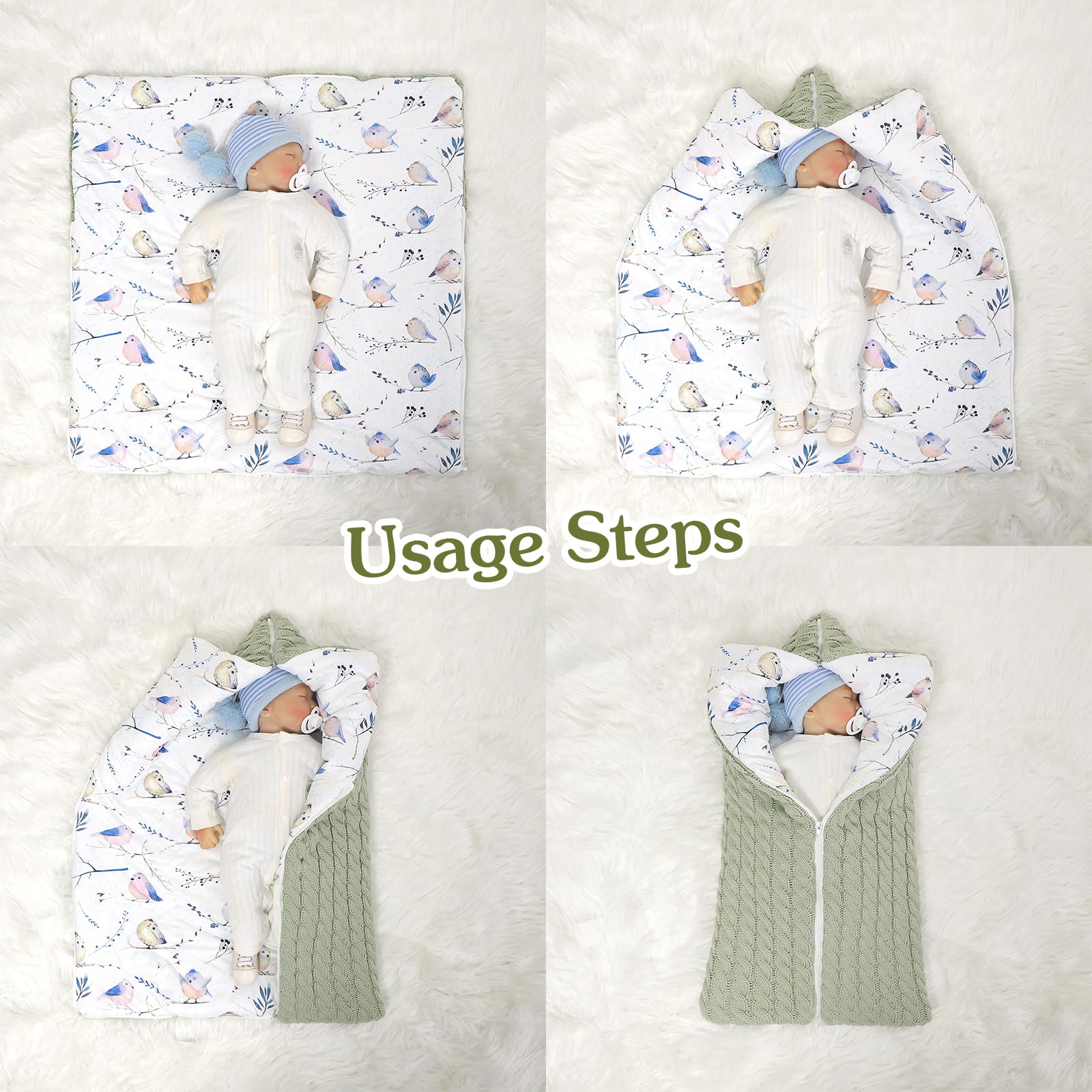 Winmany Colorful Newborn Swaddle Blanket folded-to-full size for versatile use.