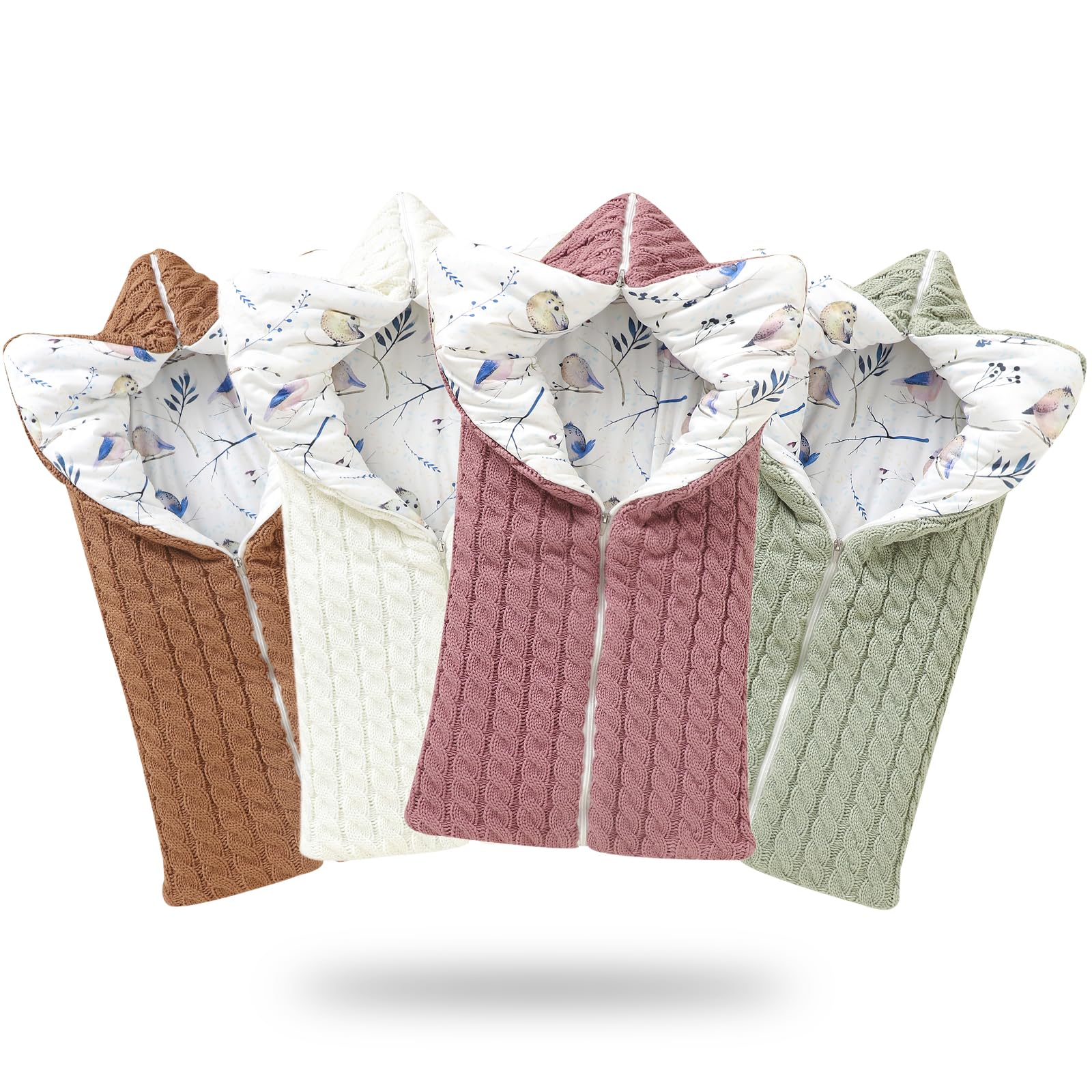 Winmany Colorful Newborn Swaddle Blanket in-use detail showing versatile configurations for comfort.