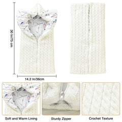 Winmany Colorful Newborn Swaddle Blanket zipper closure enables quick changes.