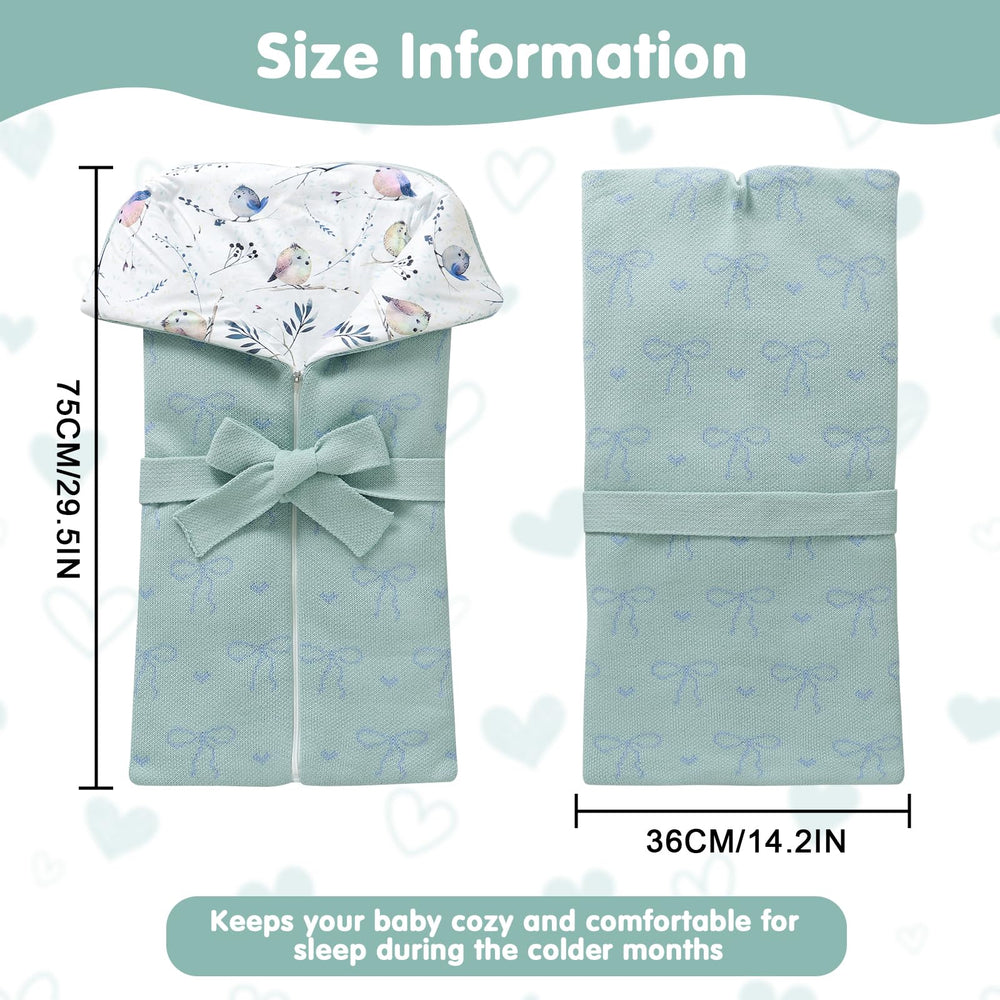 Winmany crib and stroller use blue swaddle keeps baby secure and warm