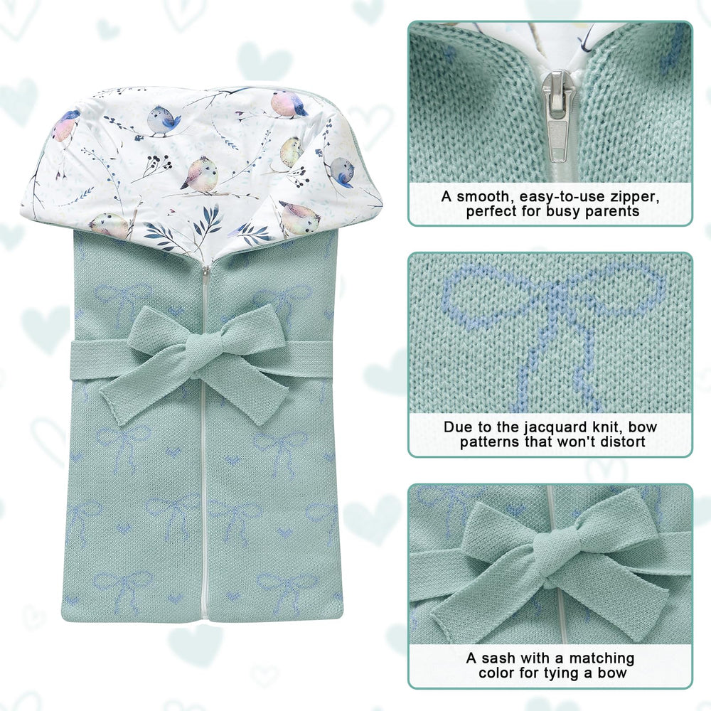Winmany easy-care machine-washable blue swaddle ready for busy parents