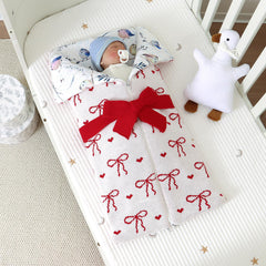 Winmany knit wrap with soft acrylic and cotton lining for gentle skin contact.
