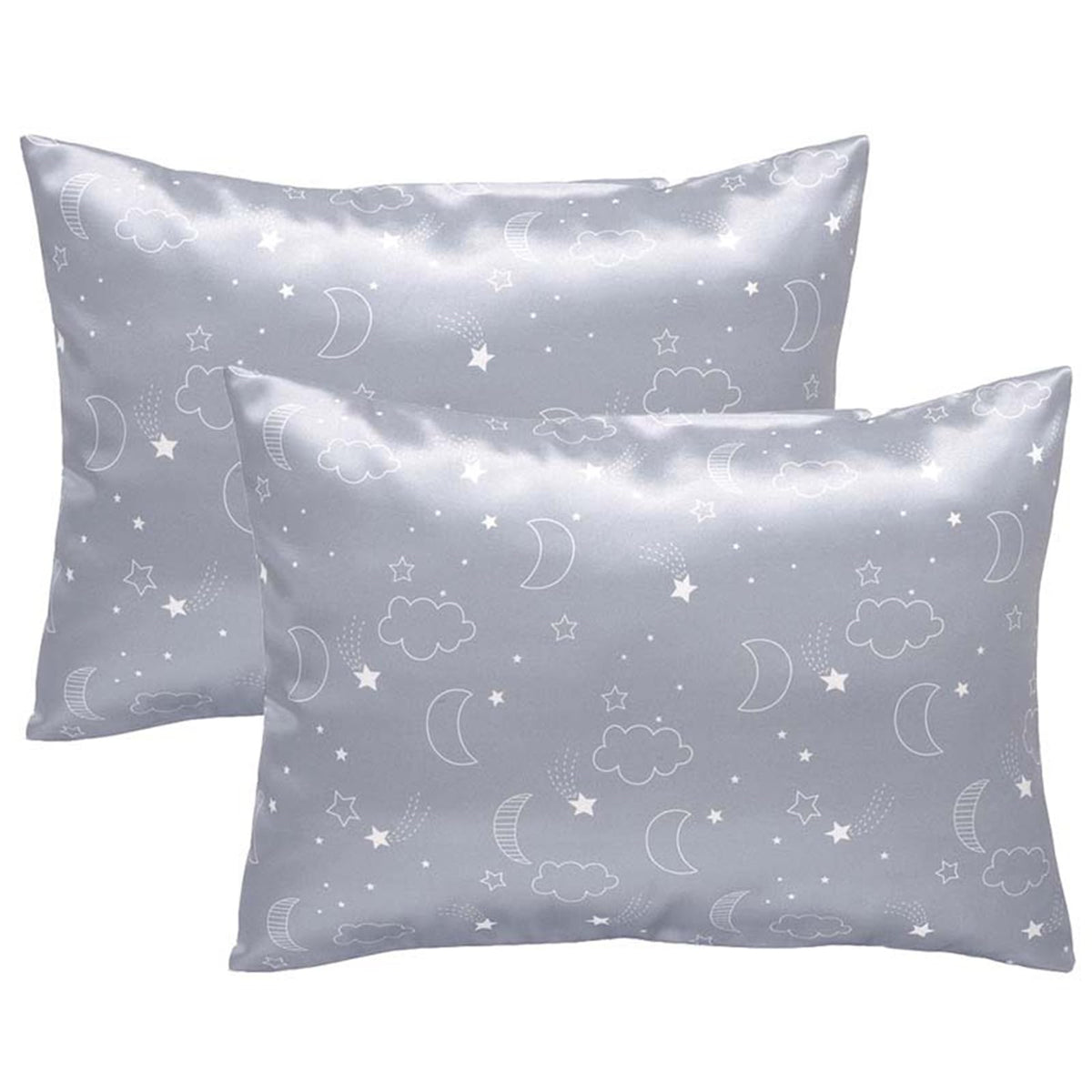 Winmany toddler pillowcase with grey cloud moon pattern for cozy bedtime