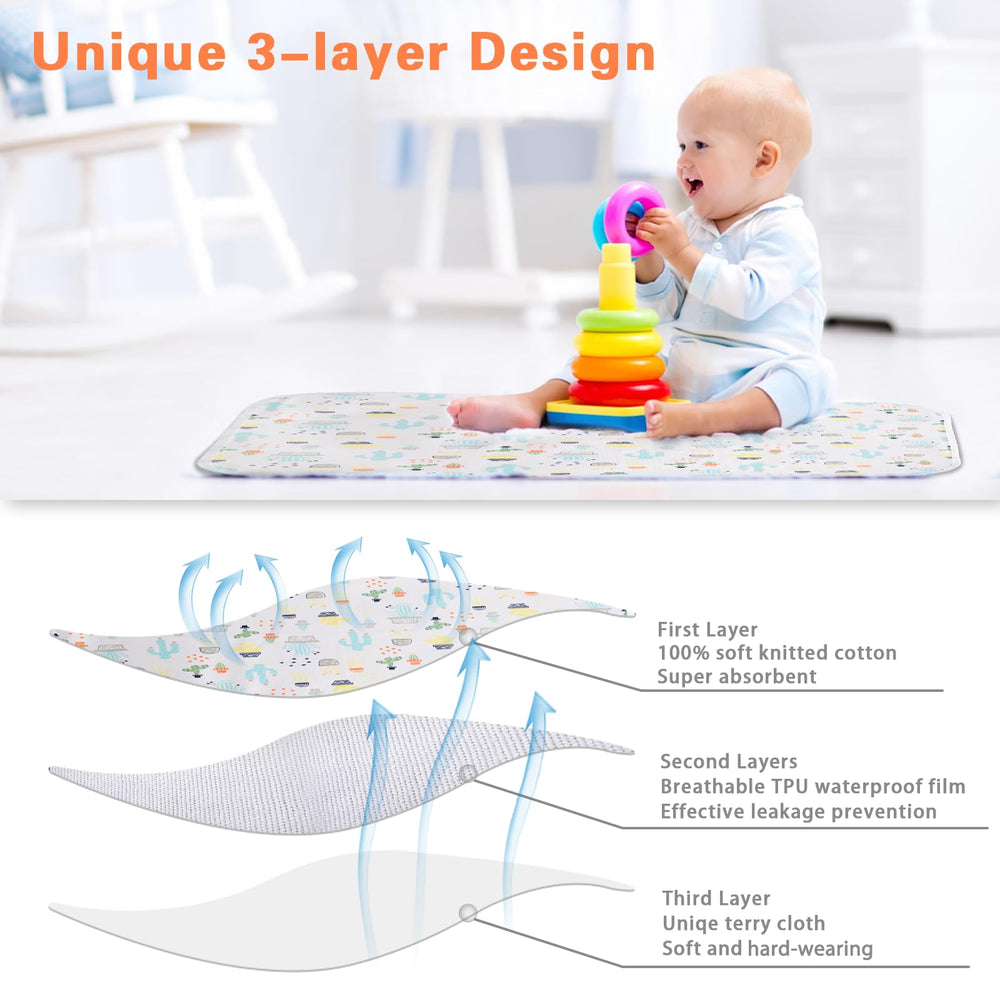 WinReal baby diaper pad washable materials with TPU film for protection.