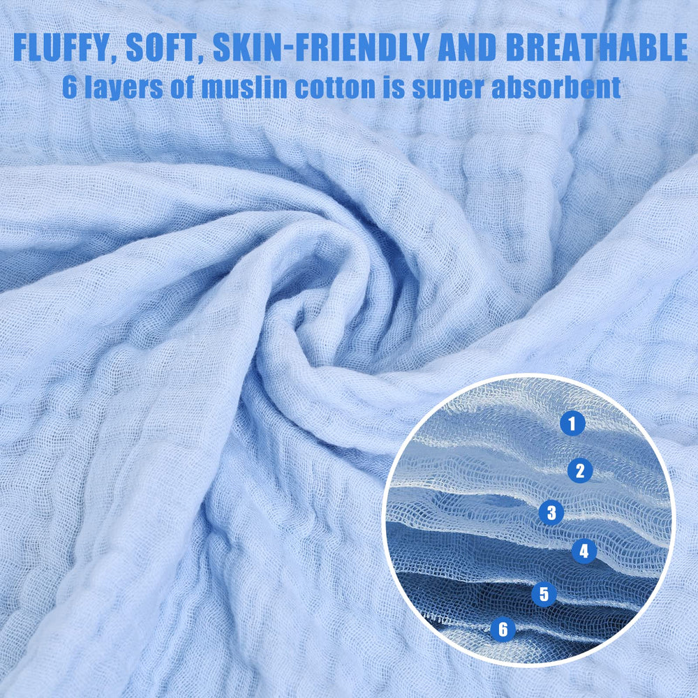 WinReal muslin baby towels 40x40 inch dimensions for generous coverage
